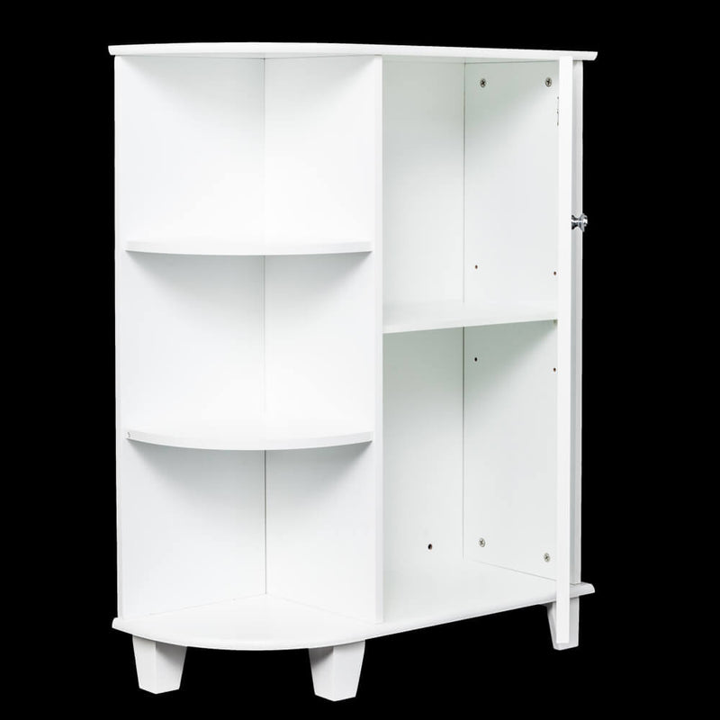 3-tier Floor Storage Cabinet with Side Shelves
