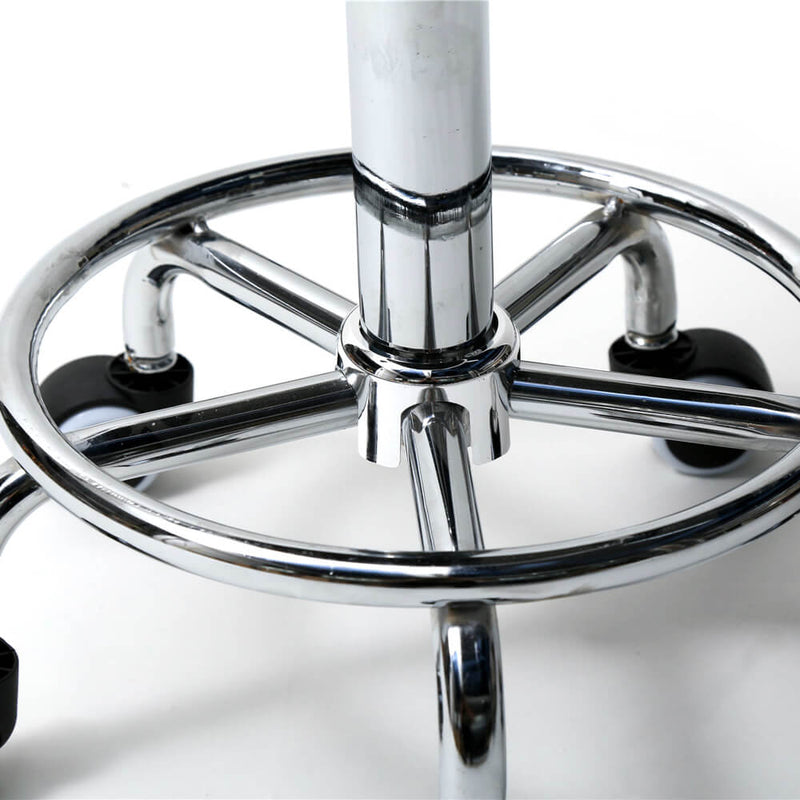 Round Stool with Lines Rotation Bar Stool White