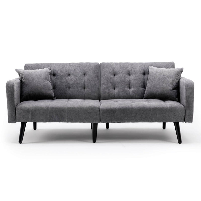 Convertible Foton Sectional Sleeper Sofa Bed Couch Small Apartment Furniture Dark Gray