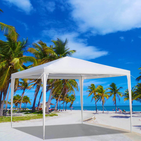 Homhum Waterproof Canopy Tent 10 x 10 ft Tents with Spiral Tubes White