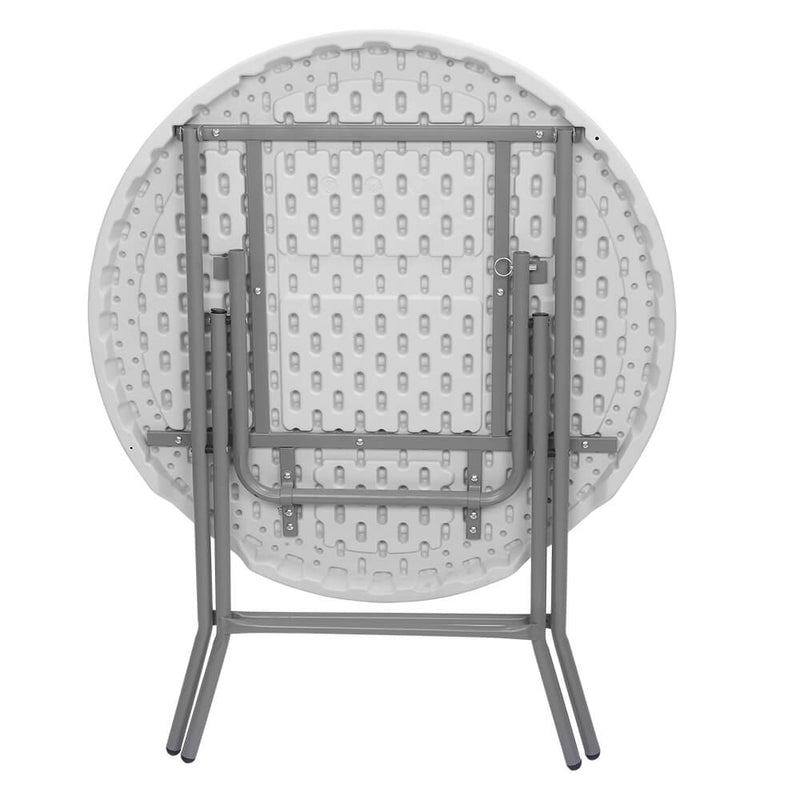 32 inches Round Folding Table Outdoor Folding Utility Table White