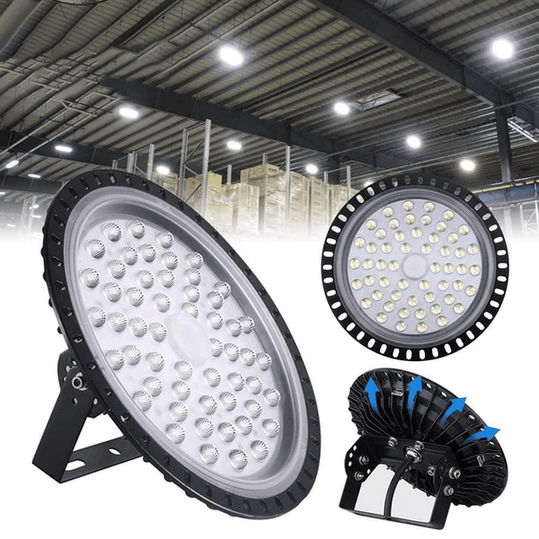 200W Cold White LED High Bay Light UFO Light for Workshops and Factories 1 Pcs