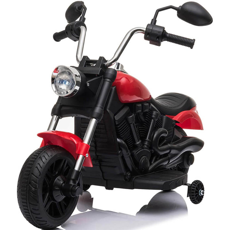 Ride on Toy for Kids Battery Powered Motorcycle With Training Wheels Red