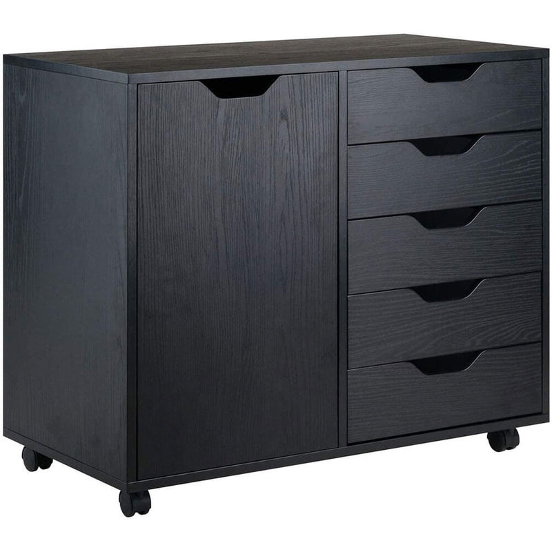 Wood Halifax Storage Filing Cabinet Black
