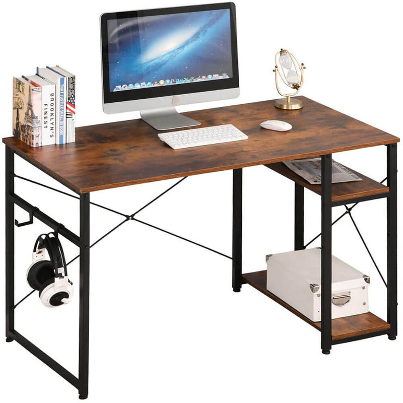Industrial Computer Writing Desk, Large Writing Desk for Home Office 47IN