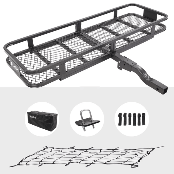 Hitch Mounted Cargo Carrier 500lbs Foldbale Basket Luggage Car SUV Truck