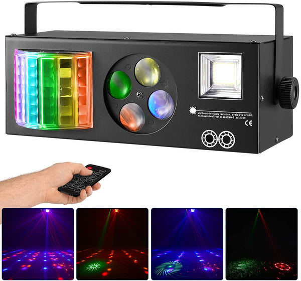 YOLNEY Party Lights Stage Lights with Remote Control & DMX LED Pattern DJ Lights for Party Wedding Birthday