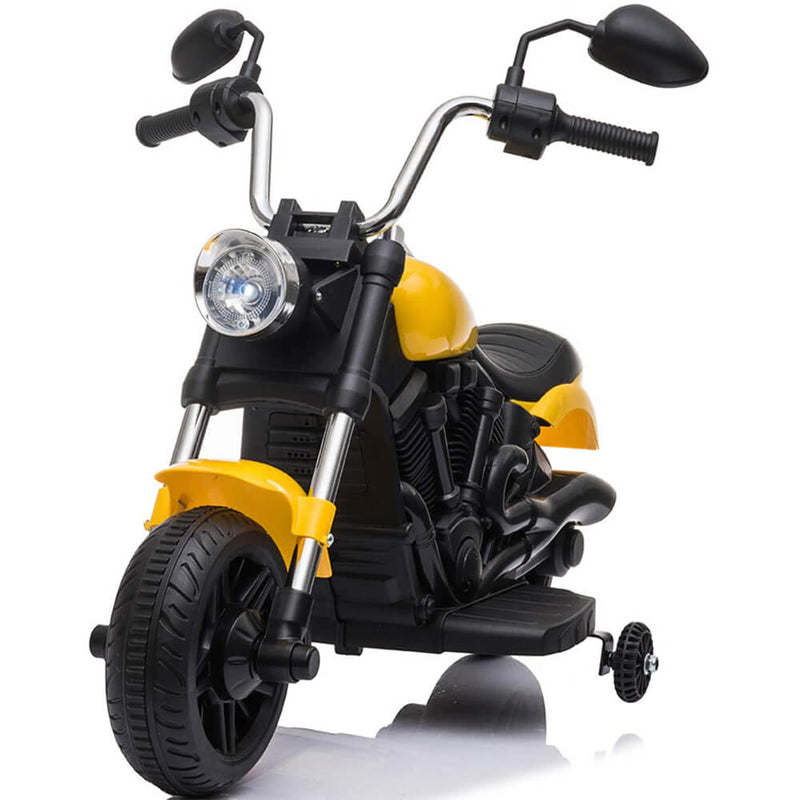 Ride on Toy for Kids Battery Powered Motorcycle With Training Wheels Yellow