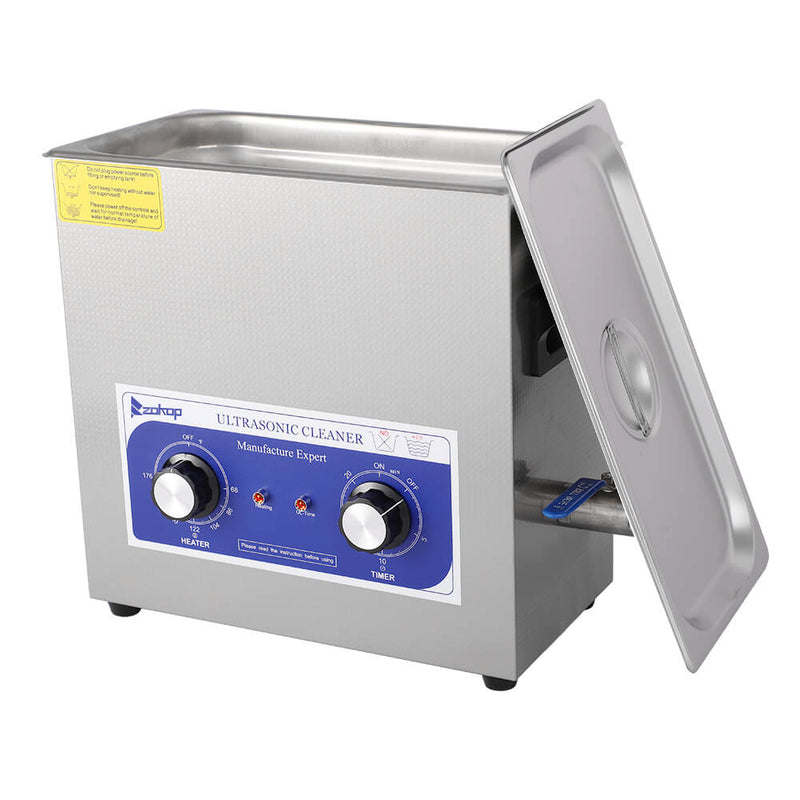 6L Commercial Ultrasonic Cleaner Large Capacity Stainless Steel with Heater and Digital Timer