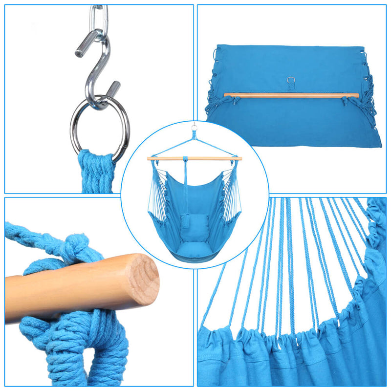 Increase Lengthen Cushion To Hang Chair Sky Blue