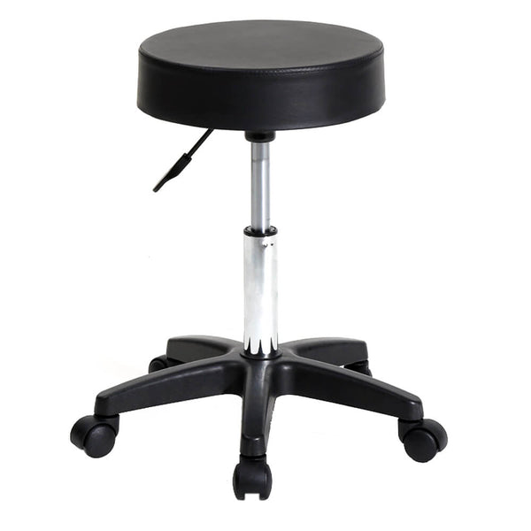Round Stool Plastic Arch Feet Rotation Black