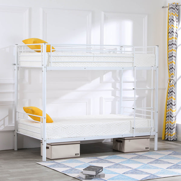 Bunk Bed with Ladder for Kids Twin Size Black