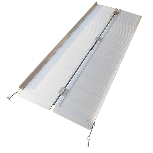 6 Ft Home Corridor Aluminum Alloy Folding Wheelchair Ramps Silver