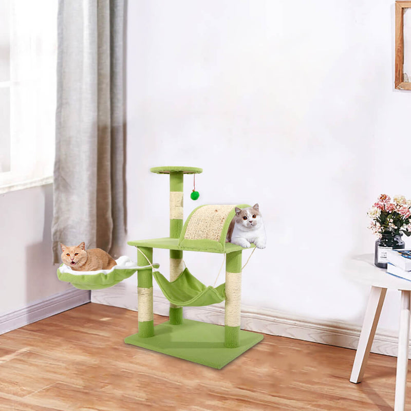 Stable Cute Sisal Cat Climb Holder Cat Tower Lamb Green 32 inches