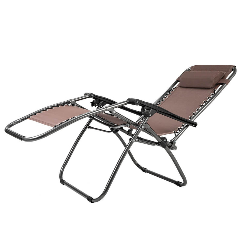 Lock Portable Folding Chairs Brown