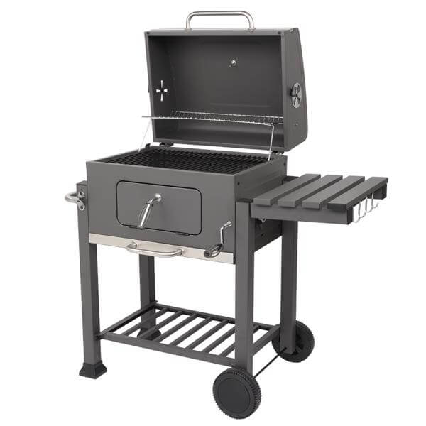 Portable Charcoal Grill Barbecue BBQ Grill, Outdoor Smoker BBQ with Wheels