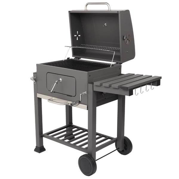 Portable Charcoal Grill Barbecue BBQ Grill, Outdoor Smoker BBQ with Wheels