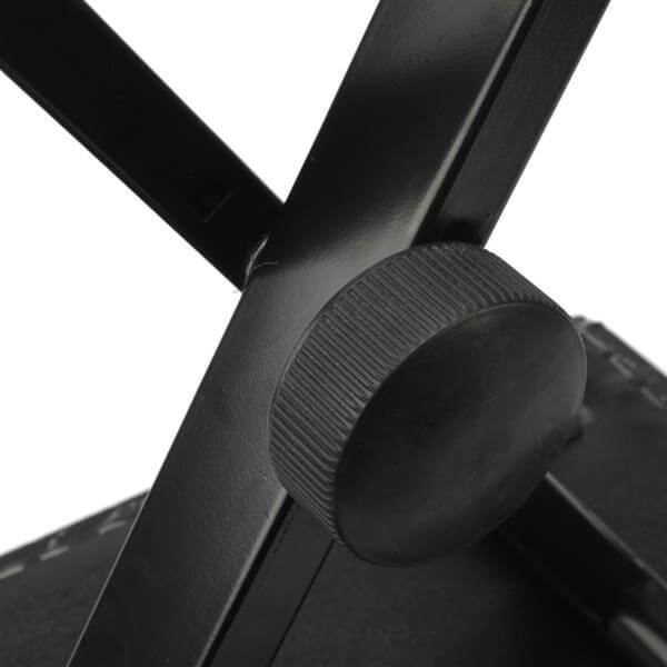 Leather Adjustable Piano Bench, X Style Cushion Padded Folding Keyboard Bench, Black