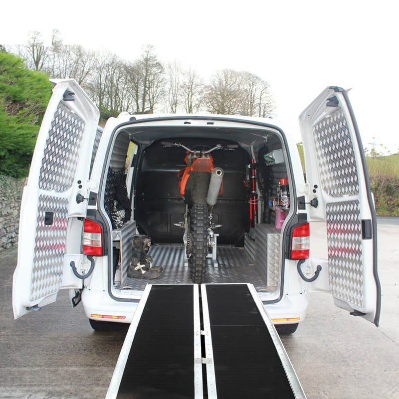 8FT Four-section Non-Skid Folding Lightweight Aluminum Alloy Wheelchair Scooter Mobility Ramps