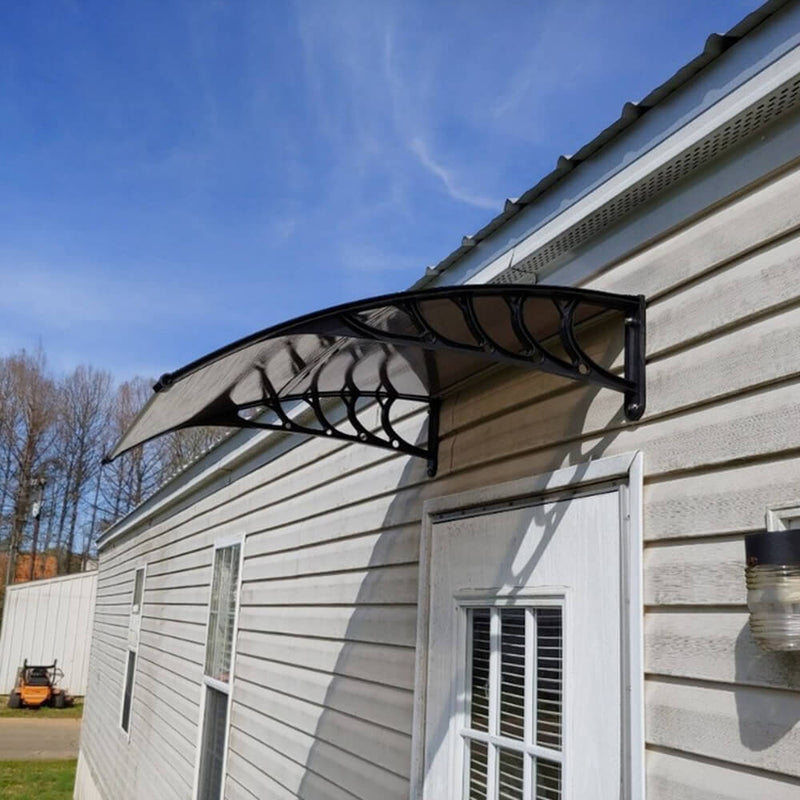 40" x 40" Front Door Awnings Canopies, Polycarbonate Window Awning Cover, Patio Eaves Canopy Decorator
