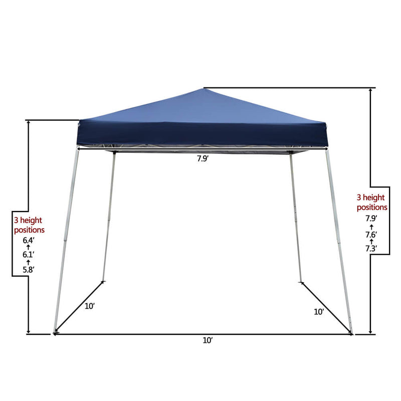 Homhum Outdoor Portable Canopies Tent 10 x 10 ft Blue