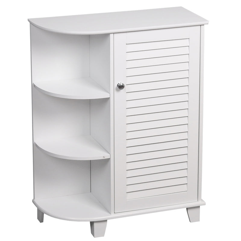 3-tier Floor Storage Cabinet with Side Shelves