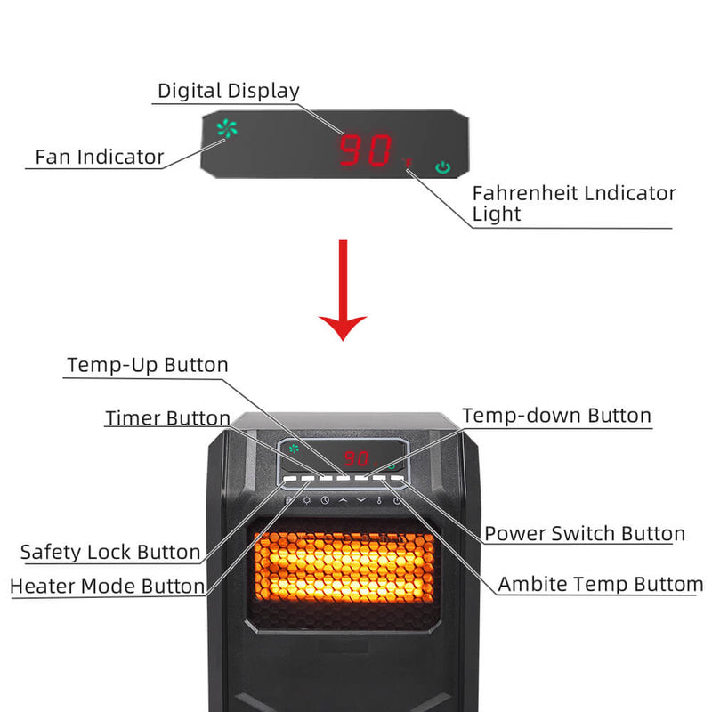 Portable Space Heater Infrared Heater