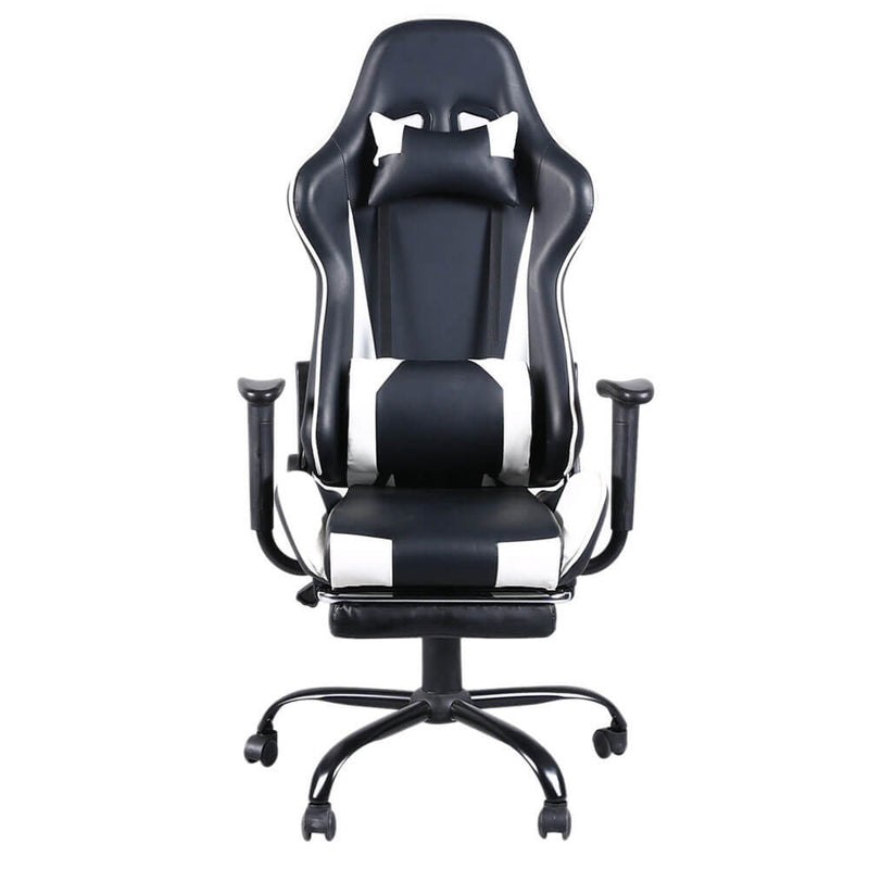 Racing Gaming Chair Faux Leather Chair Swivel Office Chair Black