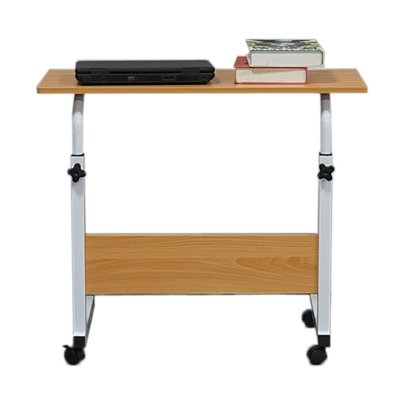 Movable Office Desk Bed Table Chipboard & Steel Side Table Wood L