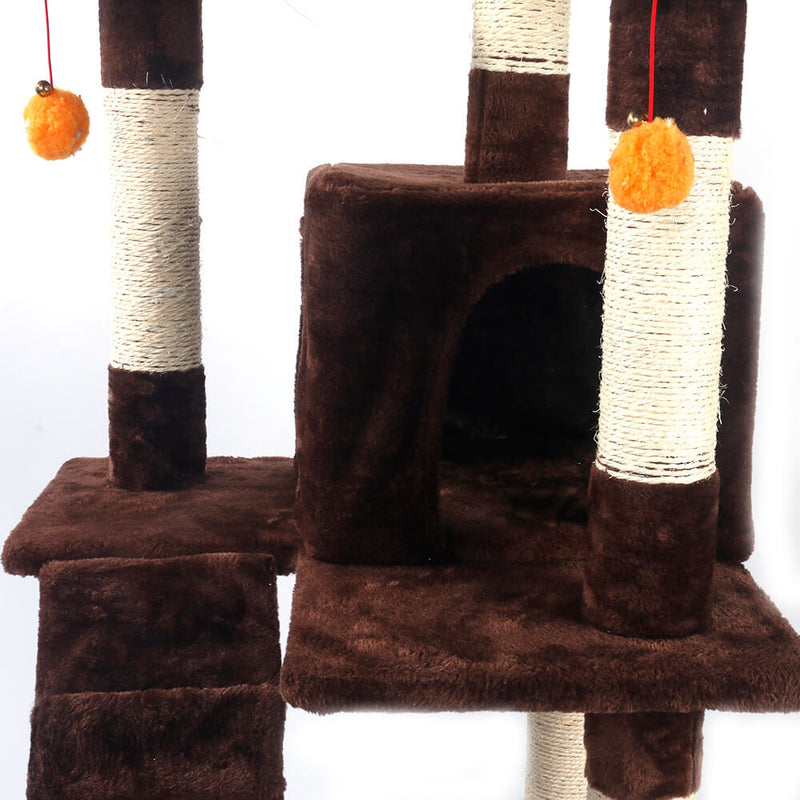 Sisal Hemp Cat Tree Brown 66 inches