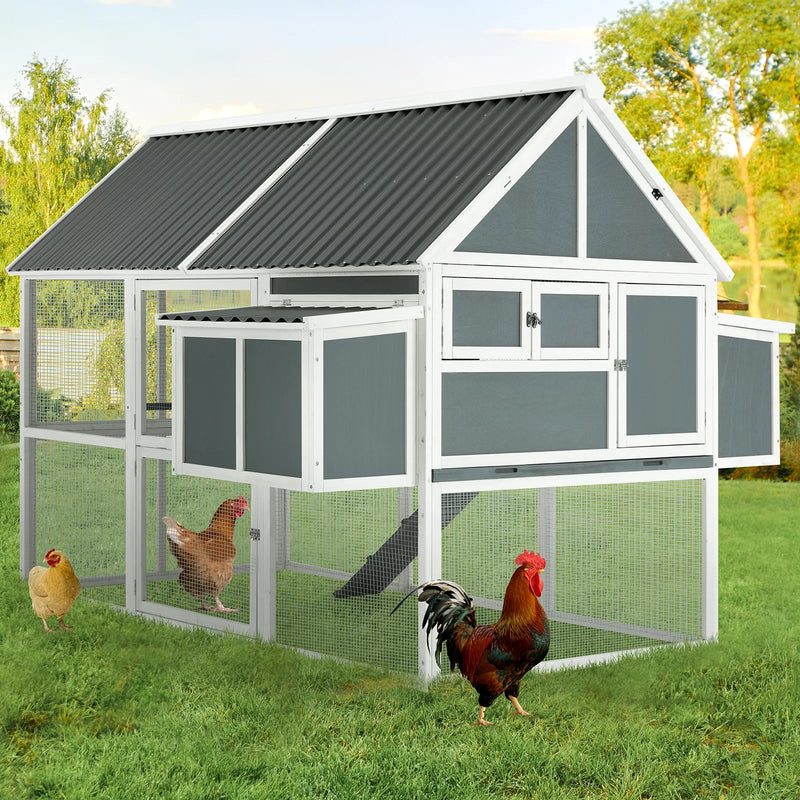 84” Large Chicken Coop Outdoor Wooden Hen House