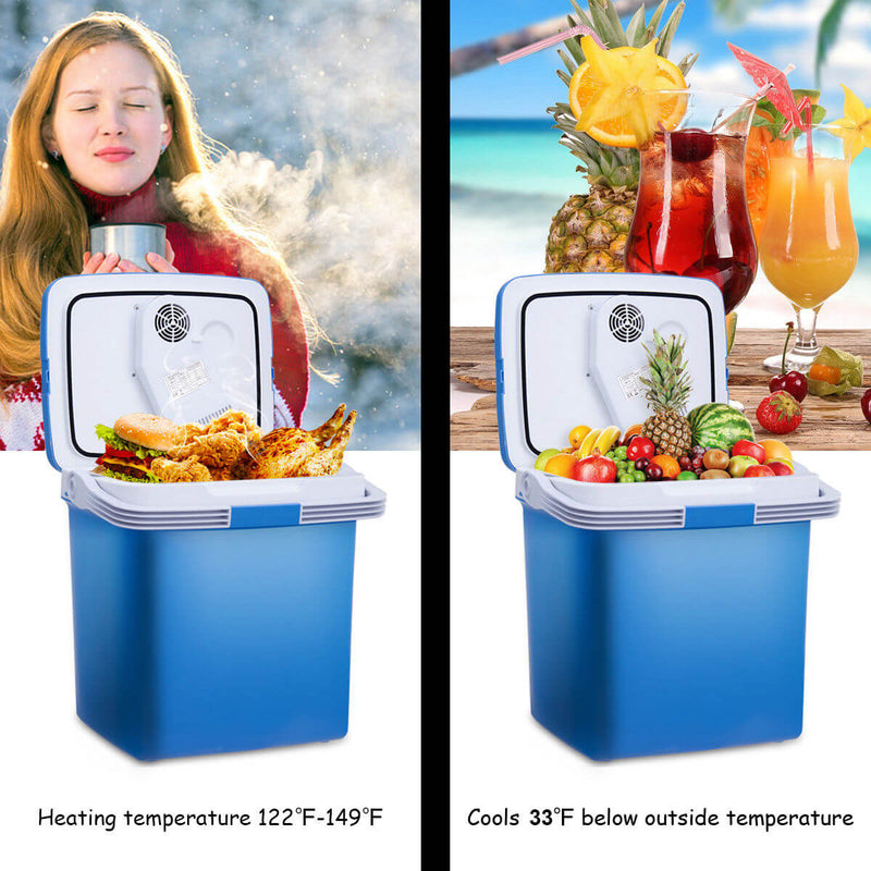 26L Electric Portable Fridge Cooler & Warmer, AC/DC Portable Thermoelectric System