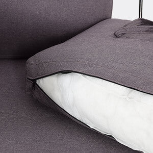 Loveseat Modern Upholstered Couch Fabric with Cushion Anti-Slip Sofa Gray
