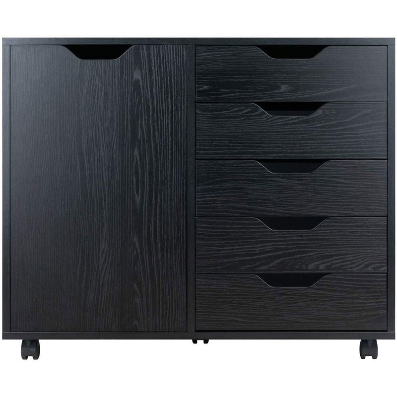 Wood Halifax Storage Filing Cabinet Black