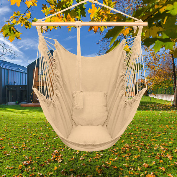 Hang Swing Chair Hammock Terylene Light Coffee