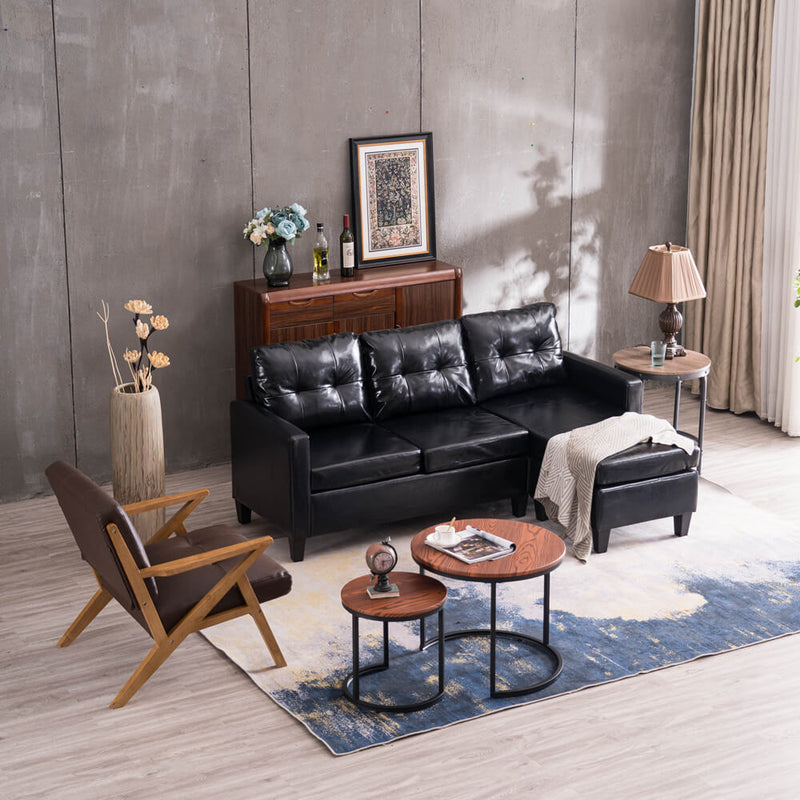 Mid-Century Modern Accent Armchair Solid Hardwood Upholstered Linen Lounge Chair, Suede Brown