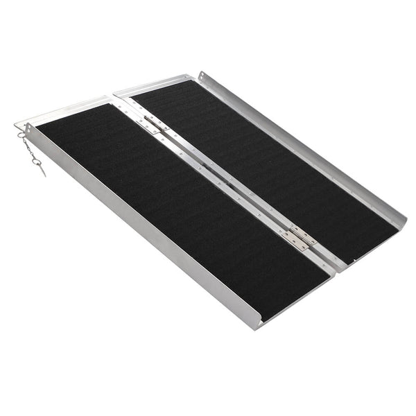 3FT Two-section Non-Skid Folding Lightweight Aluminum Alloy Wheelchair Scooter Mobility Ramps