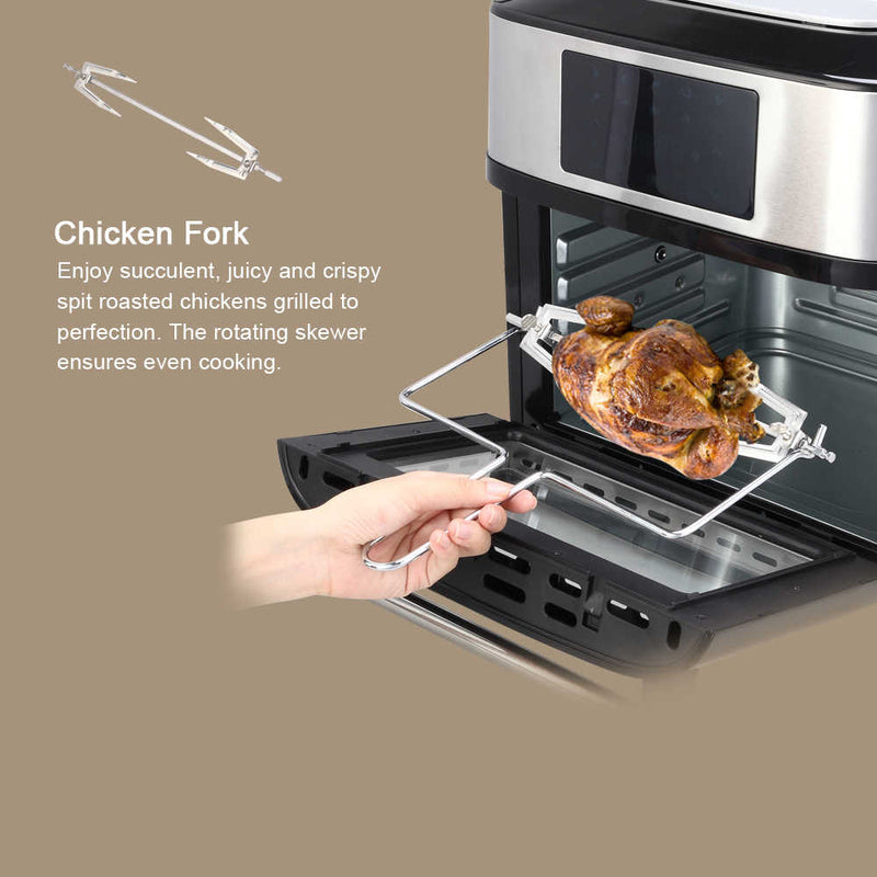 16L All-in-One Air Fryer 1800W Roast, Bake, Dehydrator, Oilless Cooker Black Black