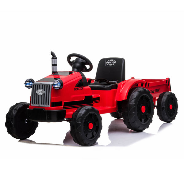 John Deere Ground Force Toy Tractor with Trailer For Kids Red