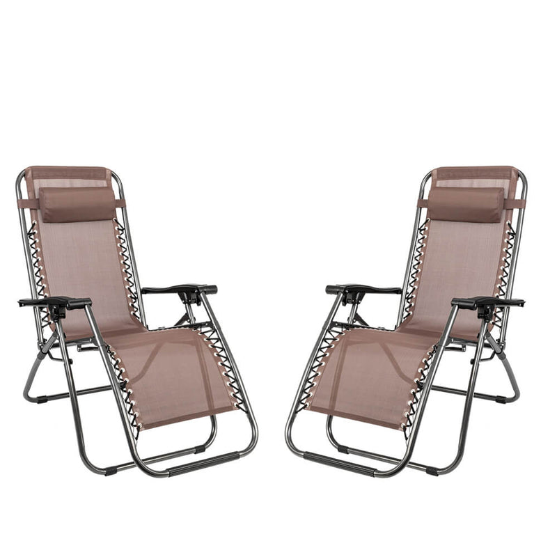 Lock Portable Folding Chairs Brown