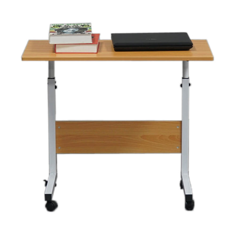 Movable Office Desk Bed Table Chipboard & Steel Side Table Wood L