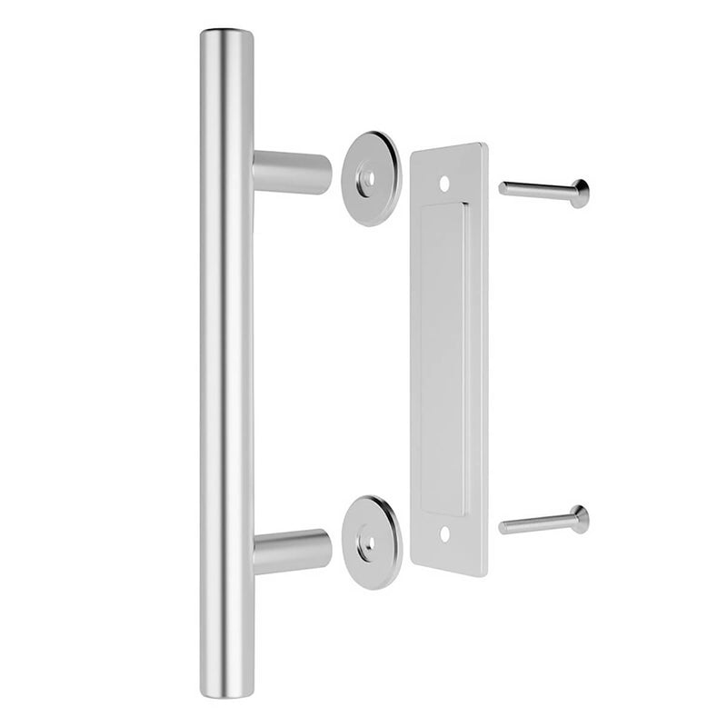 12 Inches Stainless Steel Sliding Barn Door Handle Set