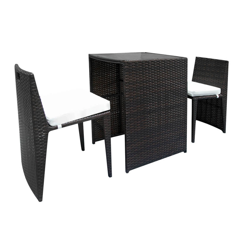 Table Chair Set 2 Pieces Bar Chairs 1pc Bar Table Brown Gradient