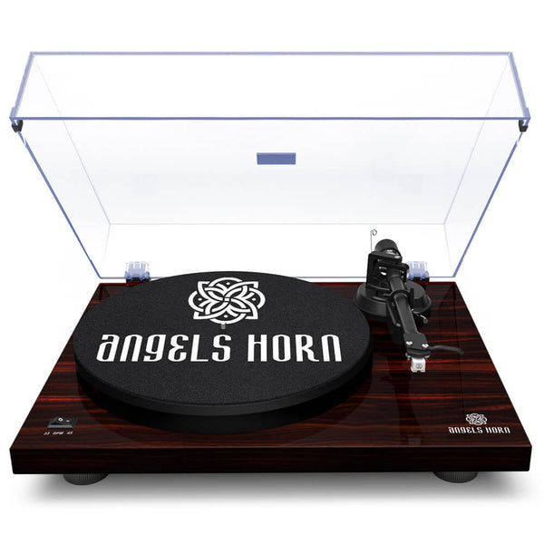 Record Player Built-in Phono Preamp and Belt Drive Vinyl Records Black