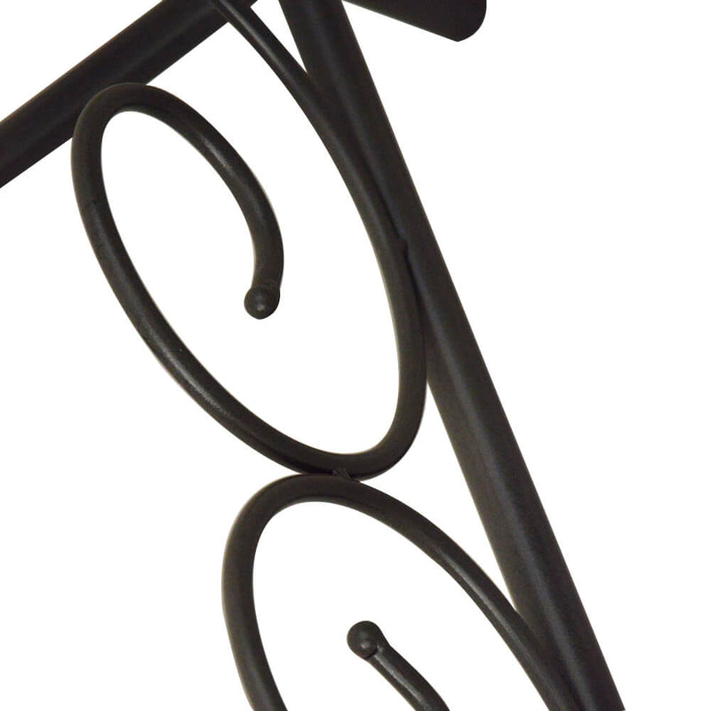 Simple Iron Dresser with Square Dressing Stool Black