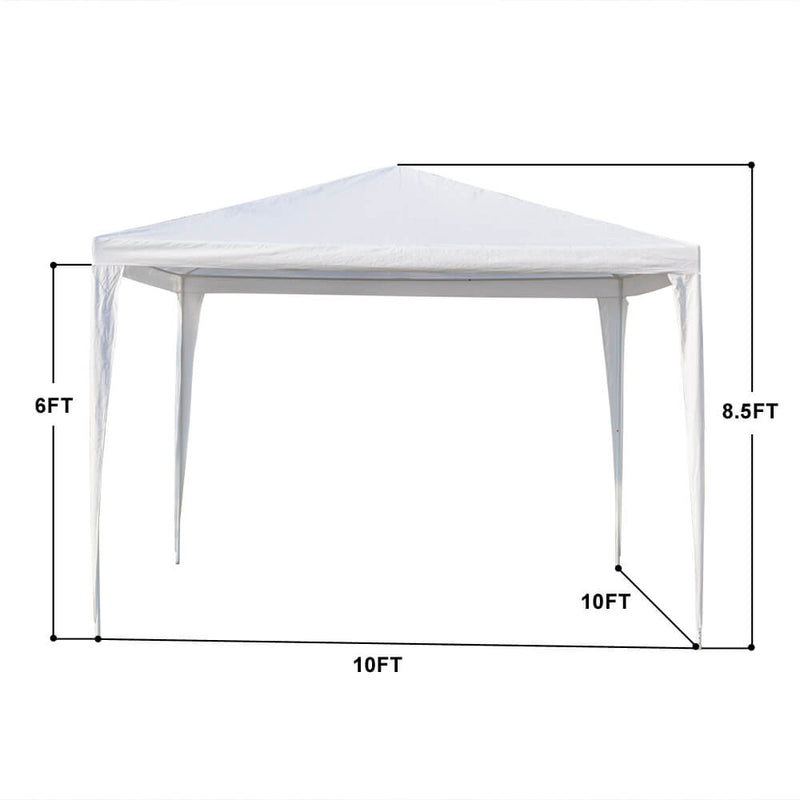 Three Sides Waterproof Tent with Spiral Tubes, 10 x 10 ft