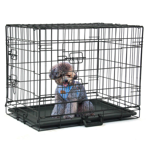 24" Pet Kennel Cat Dog Folding Steel Crates