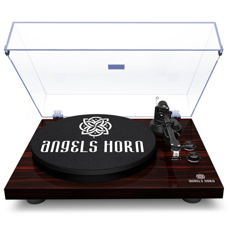 Bluetooth Turntable Stereo Record Player with Built-in 2-Speed Phono Preamp Black