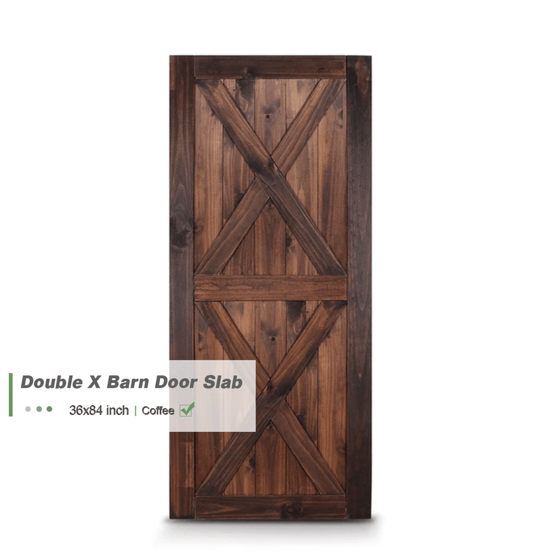 Sliding Barn Door Slab Pre-Drilled Ready to Assemble Pine Wood Coffee