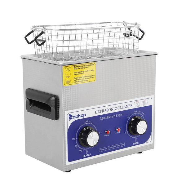3L Commercial Ultrasonic Cleaner Large Capacity Stainless Steel with Heater and Digital Timer